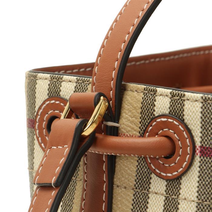BURBERRY Mini Check Bucket Bag Shoulder Bag