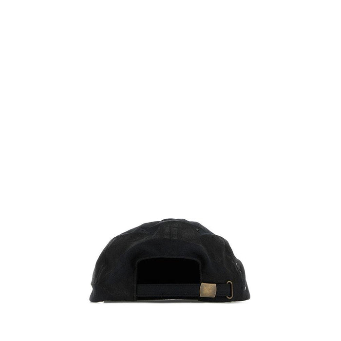 Maison Margiela Stitch Cotton Baseball Cap Black