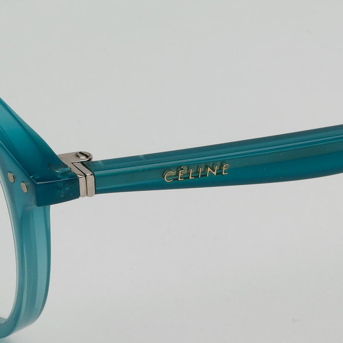 CELINE Round Blue Green Transparent Acetate Eyeglasses Frame CL41406 21H
