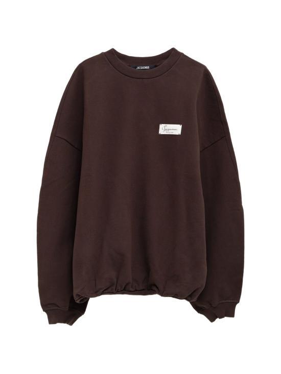 JACQUEMUS Dark Brown Long-Sleeve Sweatshirt