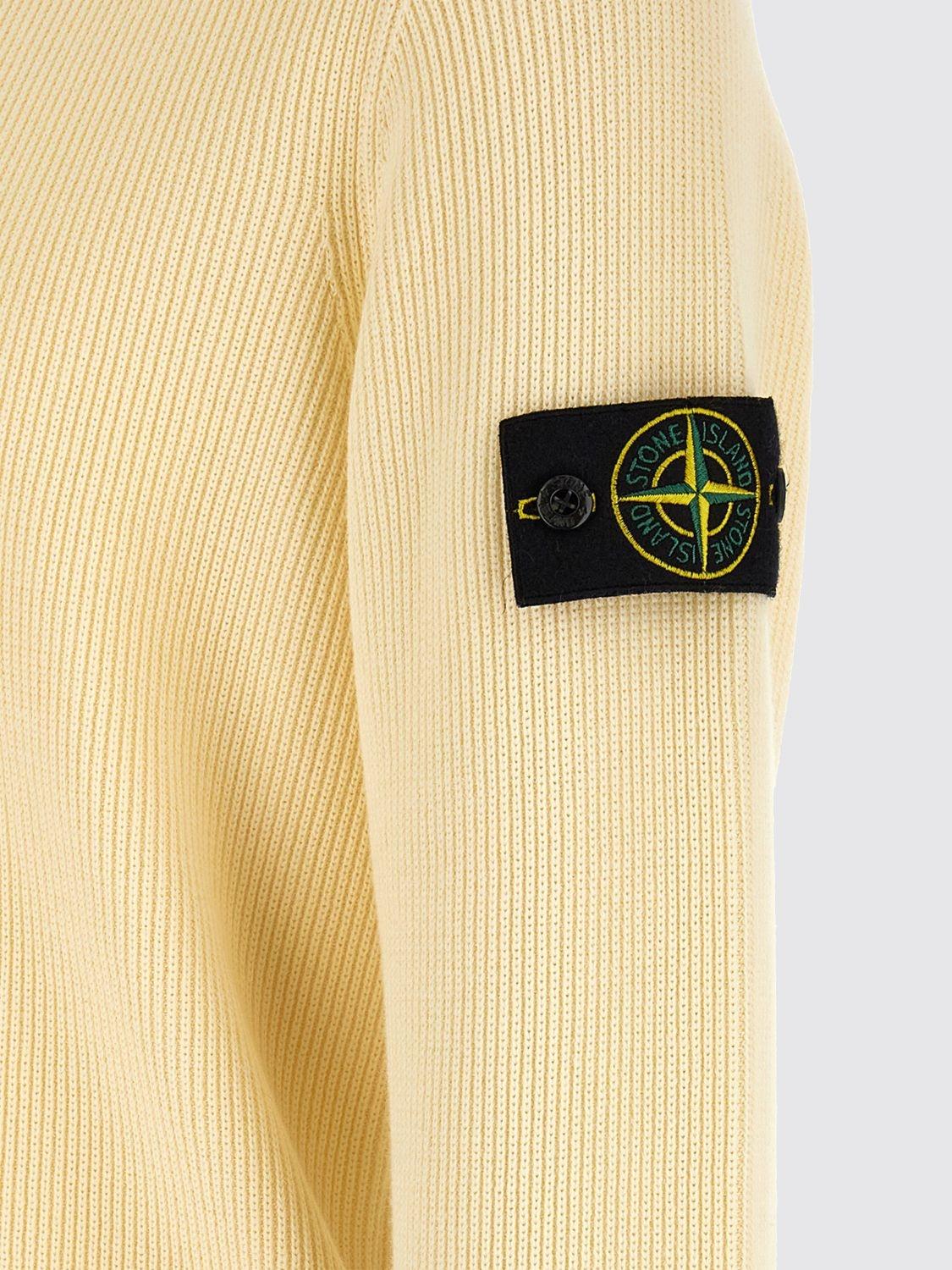 STONE ISLAND Wool Round Neck Knit Sweater Navy Men