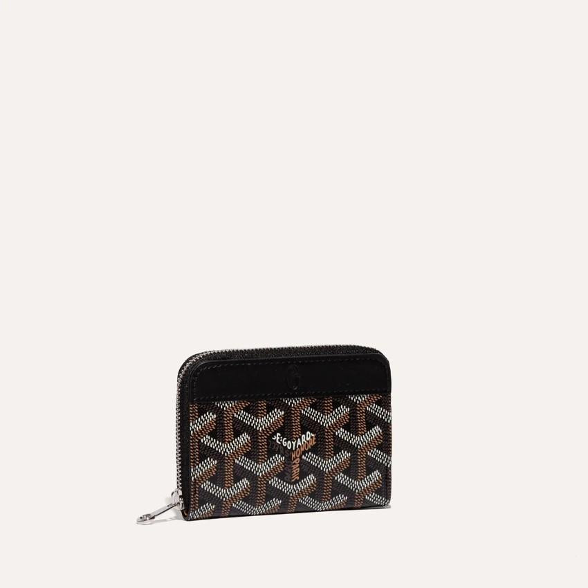 GOYARD Black Matignon Mini Card Holder Wallet for Women