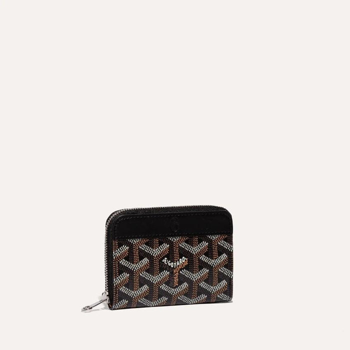 GOYARD Black Matignon Mini Card Holder Wallet for Women