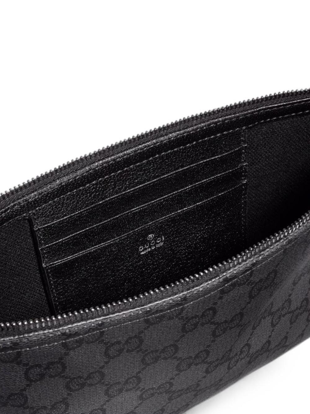 GUCCI Black Leather Clutch Bag