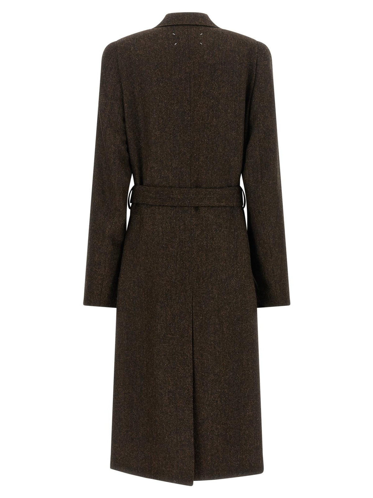 Maison Margiela Black Wool Blend Overcoat Men
