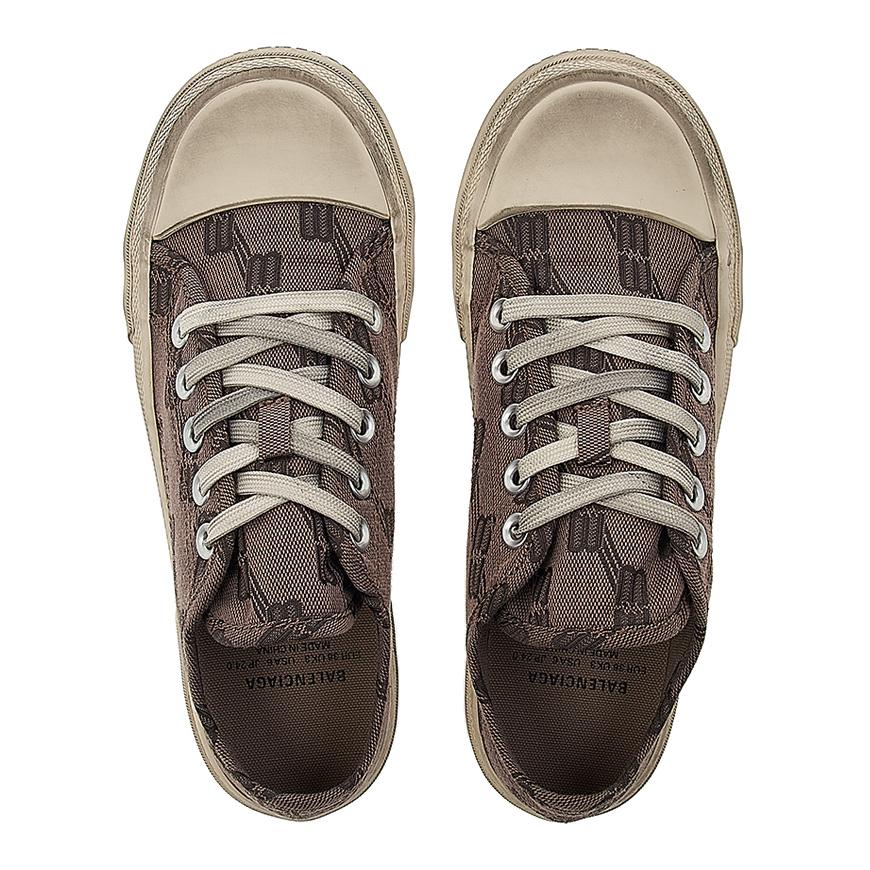 BALENCIAGA BB Monogram Low-Top Sneakers Women Black Beige