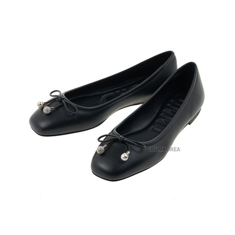 Jimmy Choo Black Nappa ELME Flat Women’s Shoes