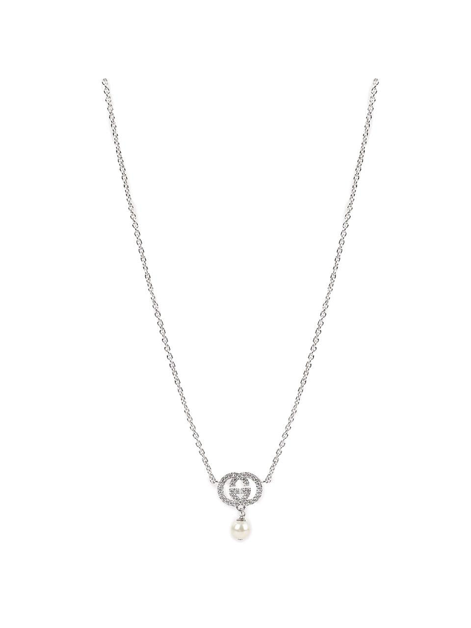 GUCCI Crystal Pearl Necklace