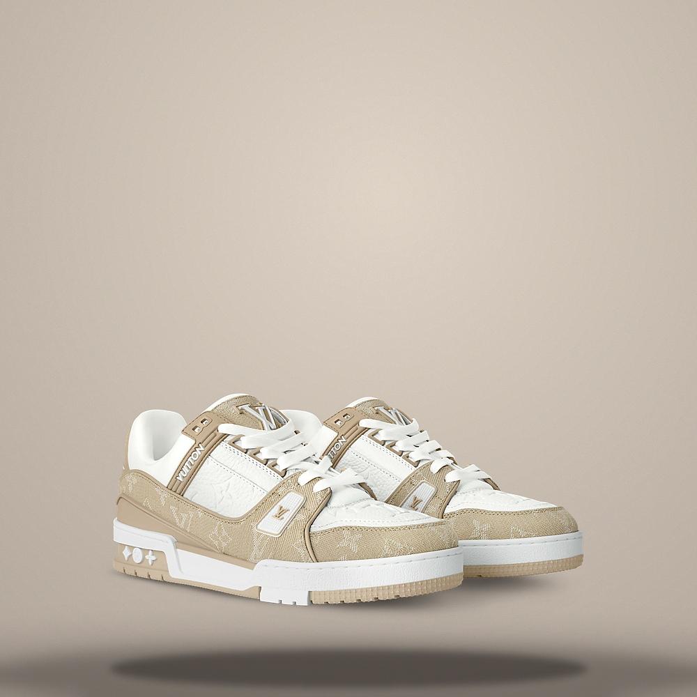 Louis Vuitton LV Trainer Beige Men's Low Top Sneakers 1AIKO6