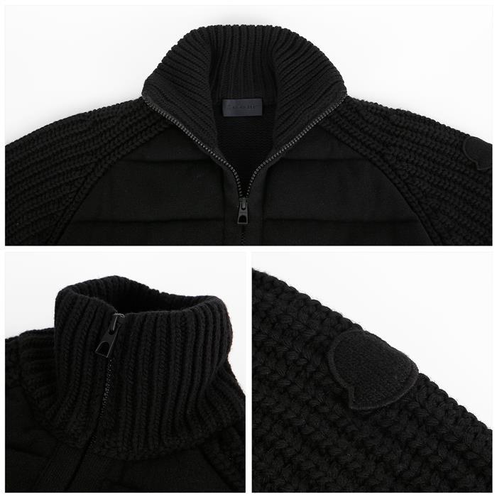 Moncler Logo Patch Down Padded Cardigan Jacket 9B00031 M1241 999