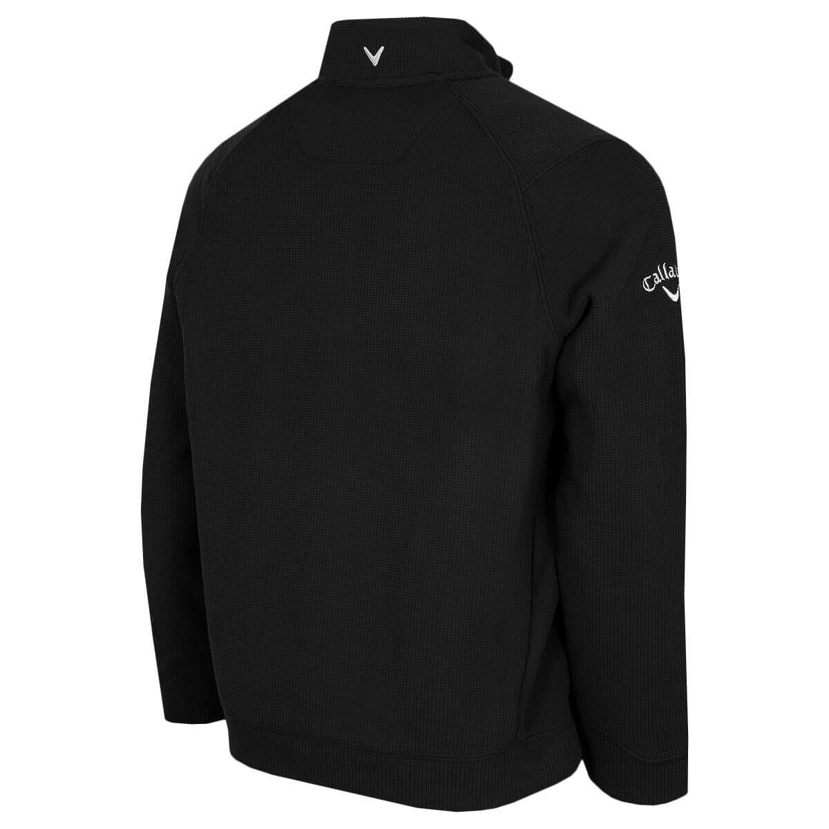 Callaway Men’s Fleece Lined Black Zip-Up Knit Pullover