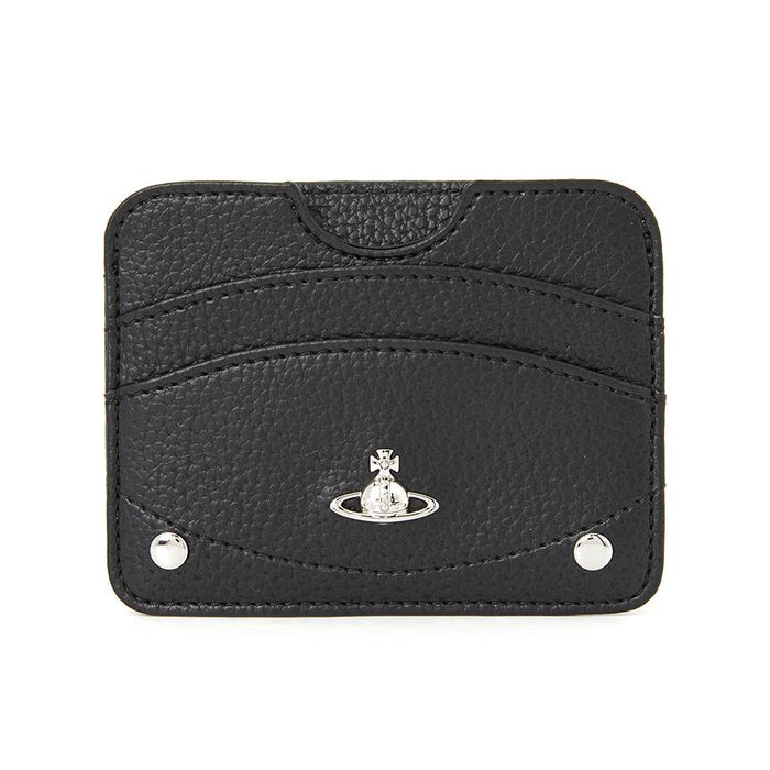 Vivienne Westwood Half Moon Leather Card Holder Black