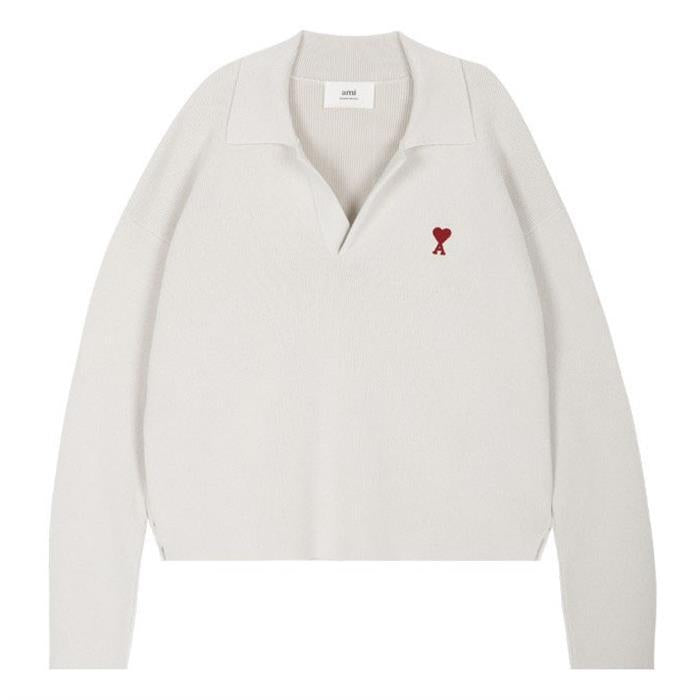 AMI Unisex Polo Collar Sweatshirt T-Shirt