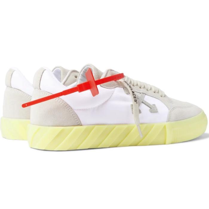 OFF WHITE Low-Top Sneakers Men White Black Leather