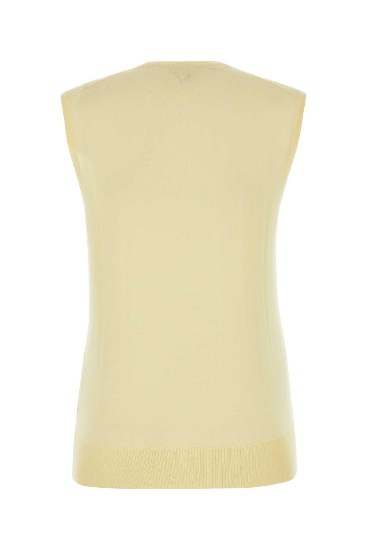 Bottega Veneta Wool Knit Vest Ivory Women’s Sleeveless Top
