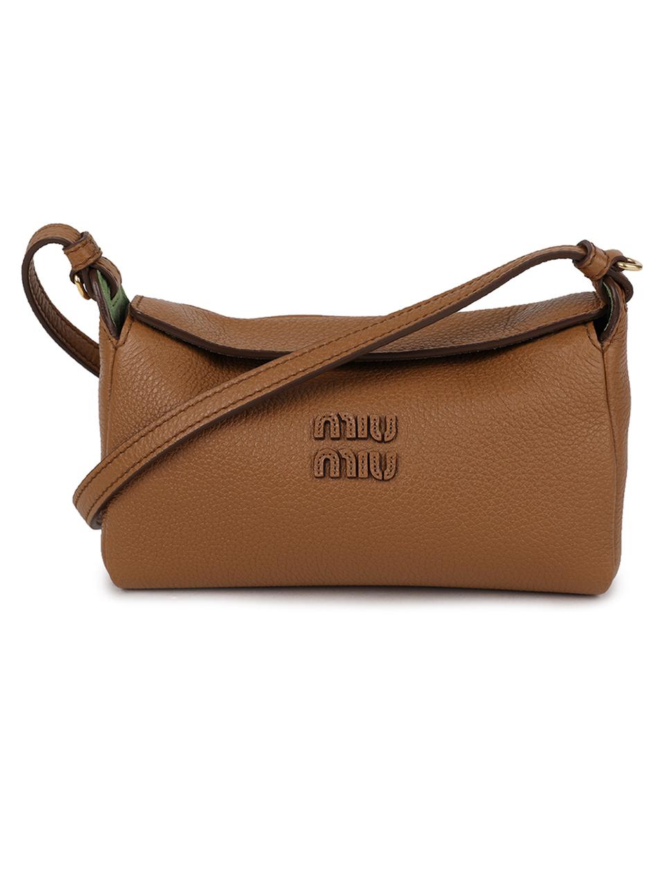 Miu Miu Small Half Moon Leather Pouch Pink 5NF462 2IFL F04YM