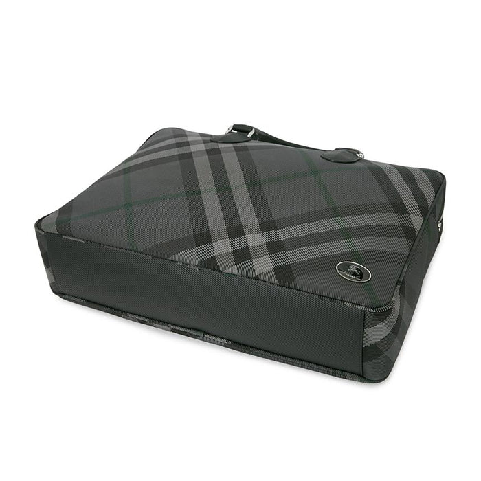 BURBERRY Grid Check Leather Men’s Briefcase Bag 8116532