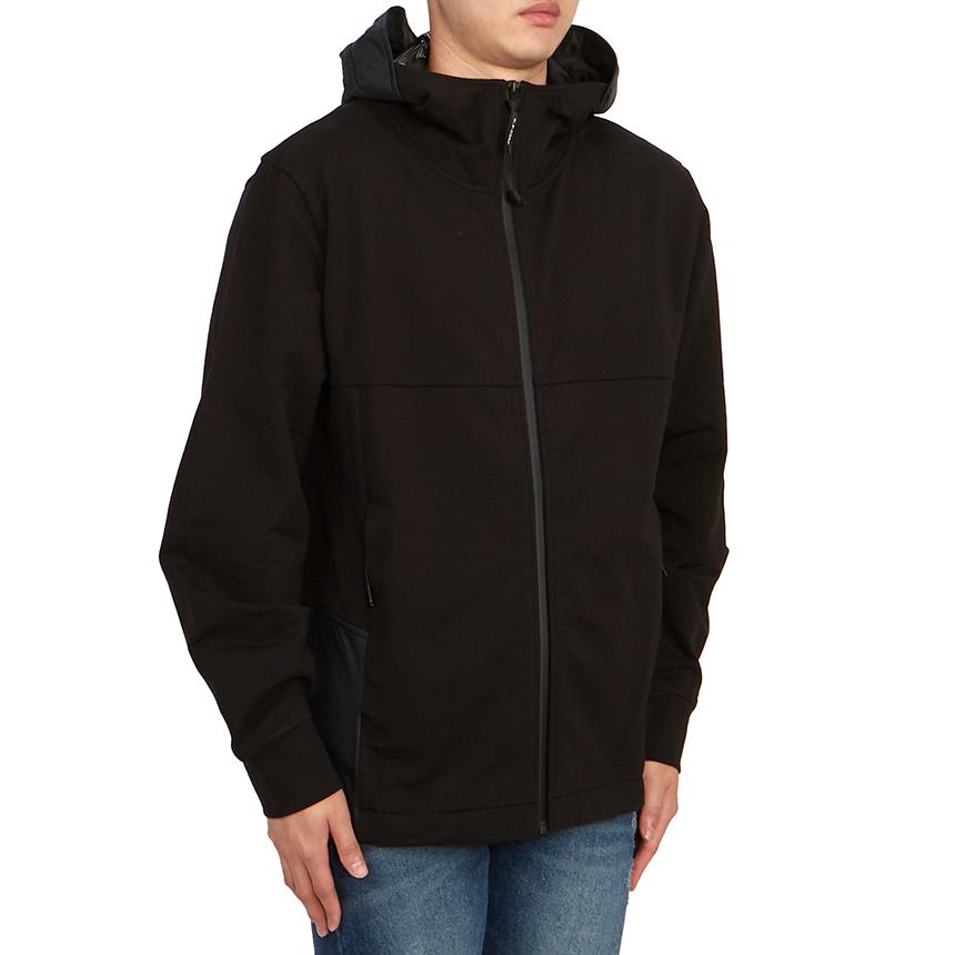 CP Company Men’s Hooded Zip-Up Knit Cardigan Black