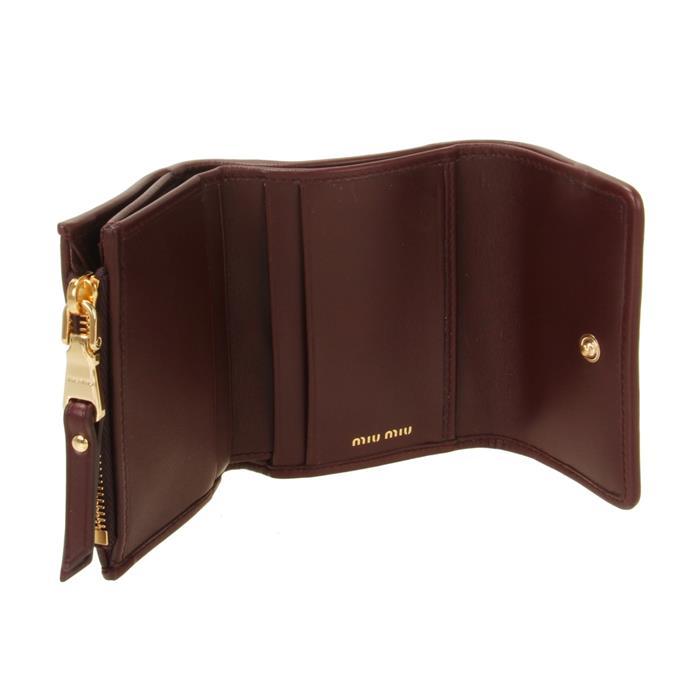 Miu Miu Women's Matelasse Nappa Leather Small Compact Wallet