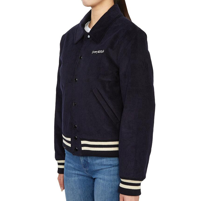 SPORTY&RICH Navy Varsity Jacket Unisex