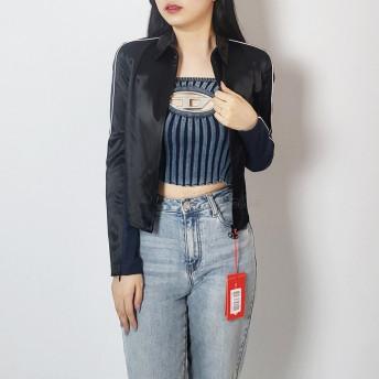 DIESEL Women’s C LORY Zip-Up Cropped Jacket Black