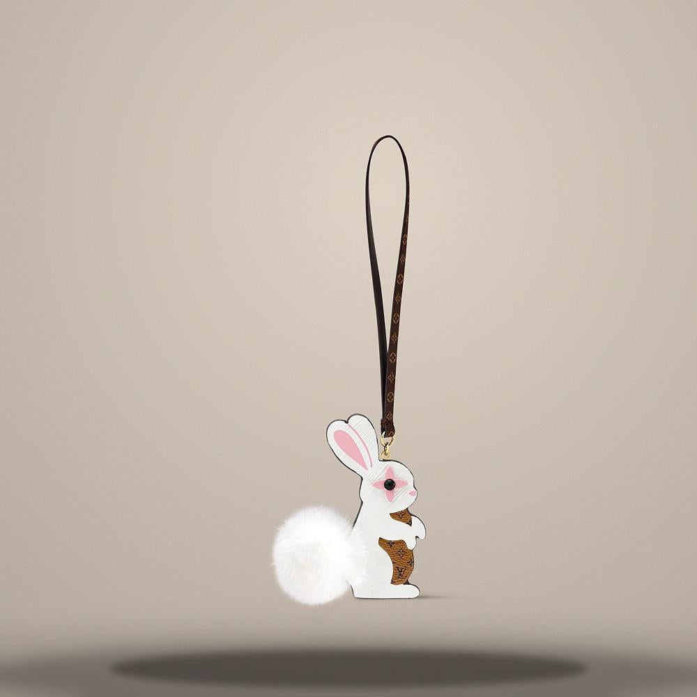 Louis Vuitton Rabbit LV Furry Friend Bag Charm White M03217