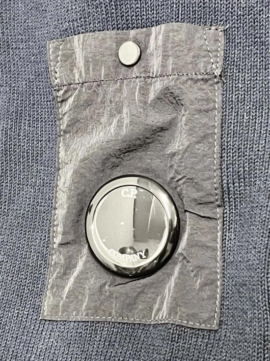 CP Company Zip-Up Knit Sweater for Men 16CMKN046A005367M888 TOTAL ECLIPSE DOM