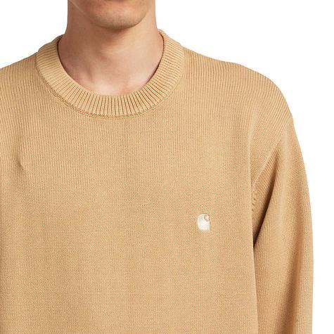 CARHARTT WIP Dusty Brown Round Neck Knit Sweater for Men