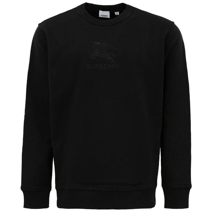 BURBERRY EKD Logo Embroidered Cotton Sweatshirt Black Men