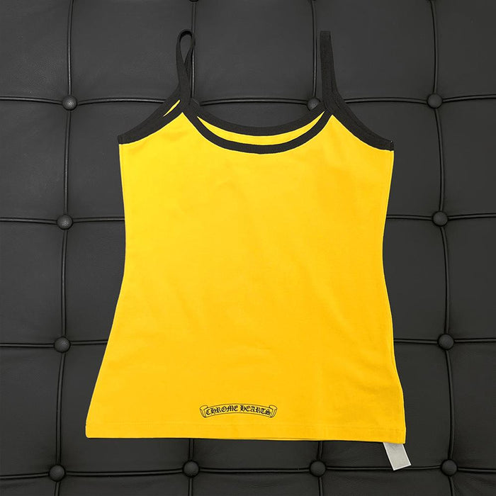 Chrome Hearts Yellow Horseshoe Logo Tank Top Shirt