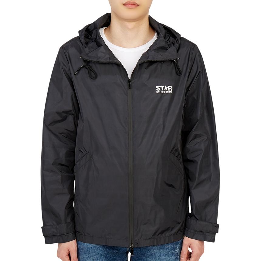 GOLDEN GOOSE Men’s Hooded Windbreaker Jacket Navy