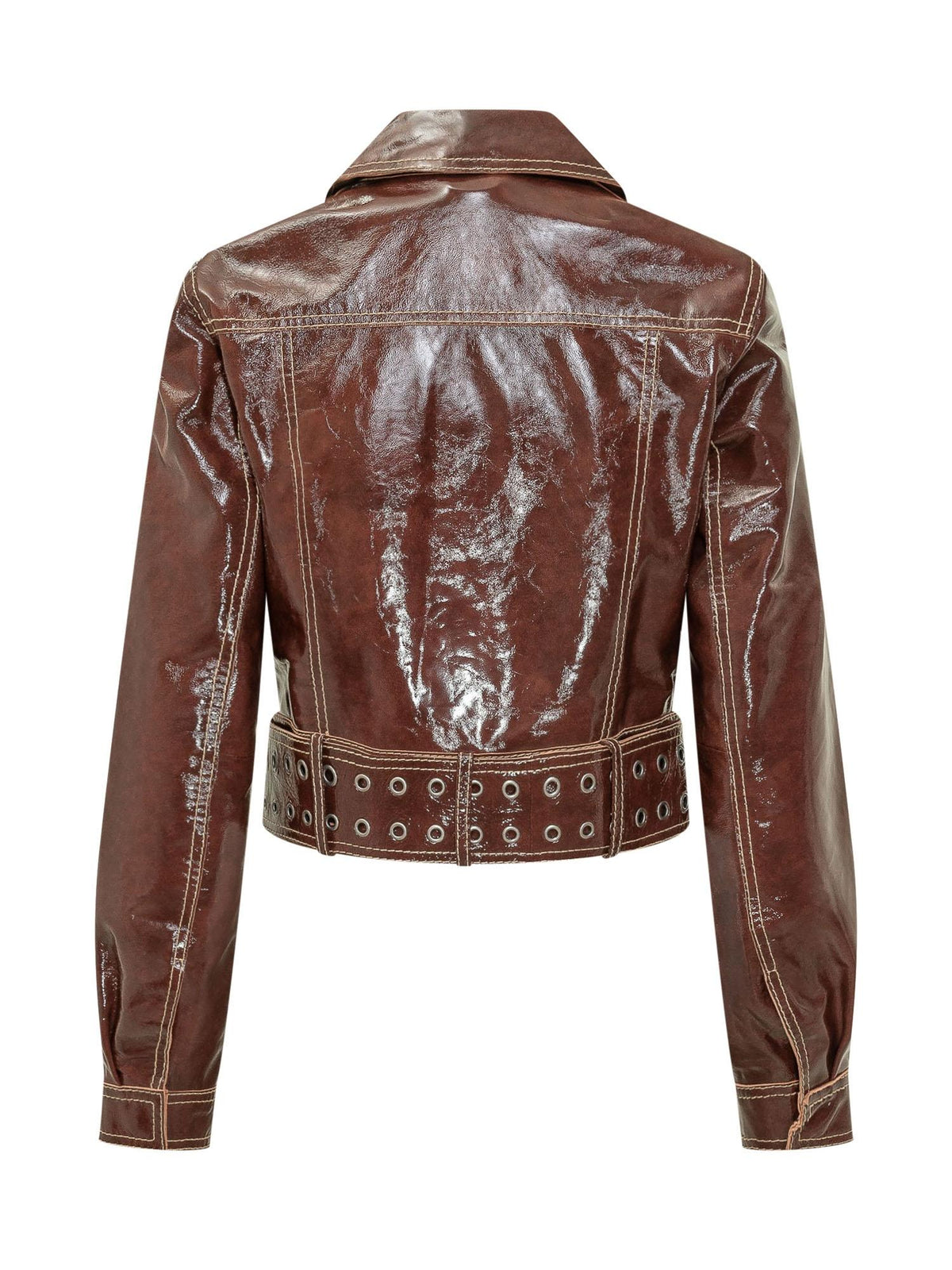 DIESEL Black Leather Biker Jacket Women’s