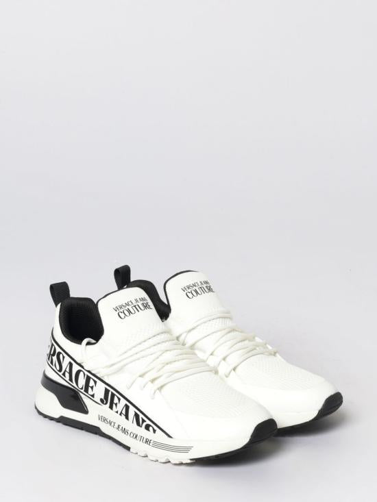 Versace White Leather Low-Top Sneakers for Men 80YA3SA3ZSE21003 WHITE DOM