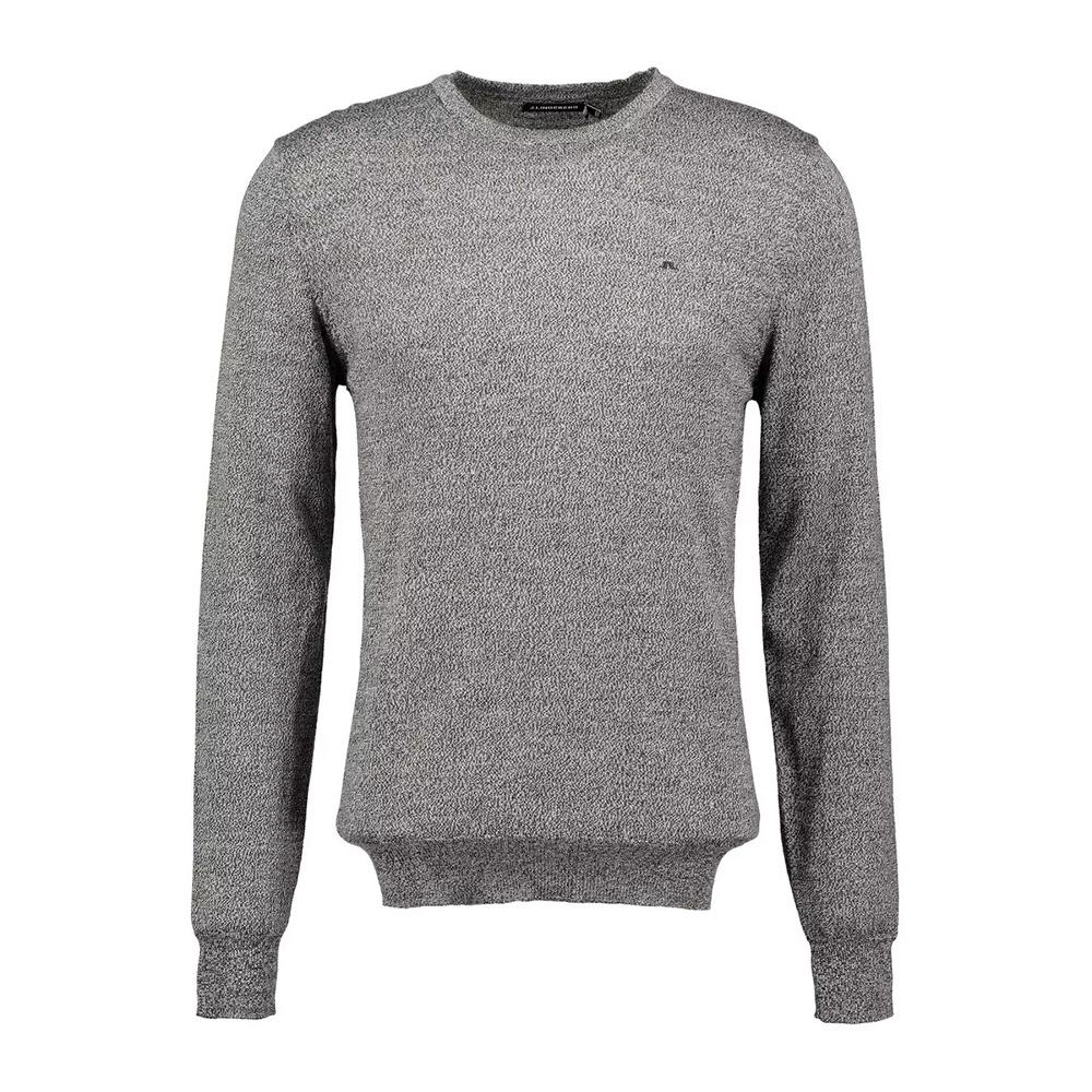 J LINDEBERG Lyle Merino Wool Crewneck Sweater Black FMKW10086 9992