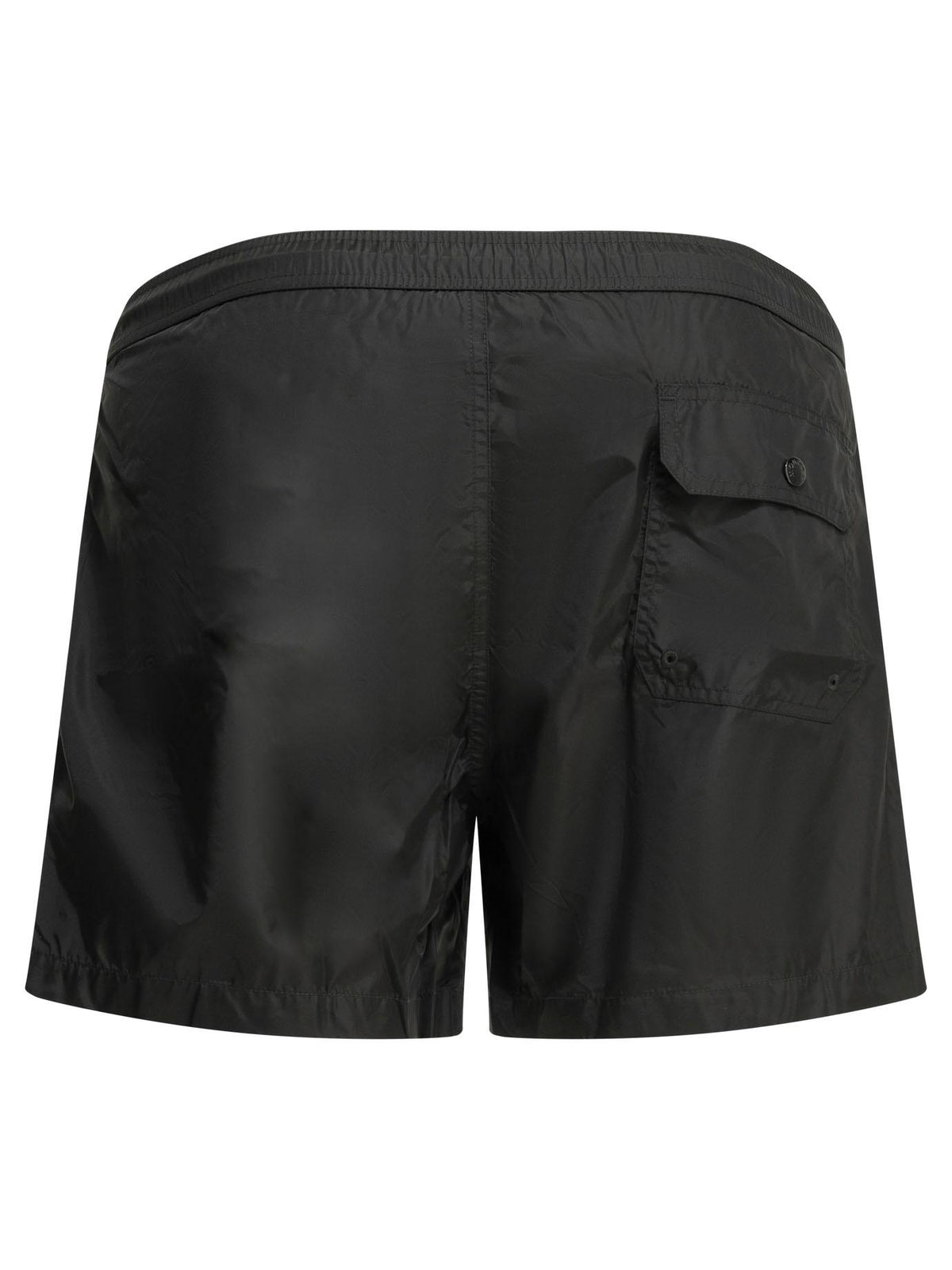 Moncler Black Nylon Swim Shorts