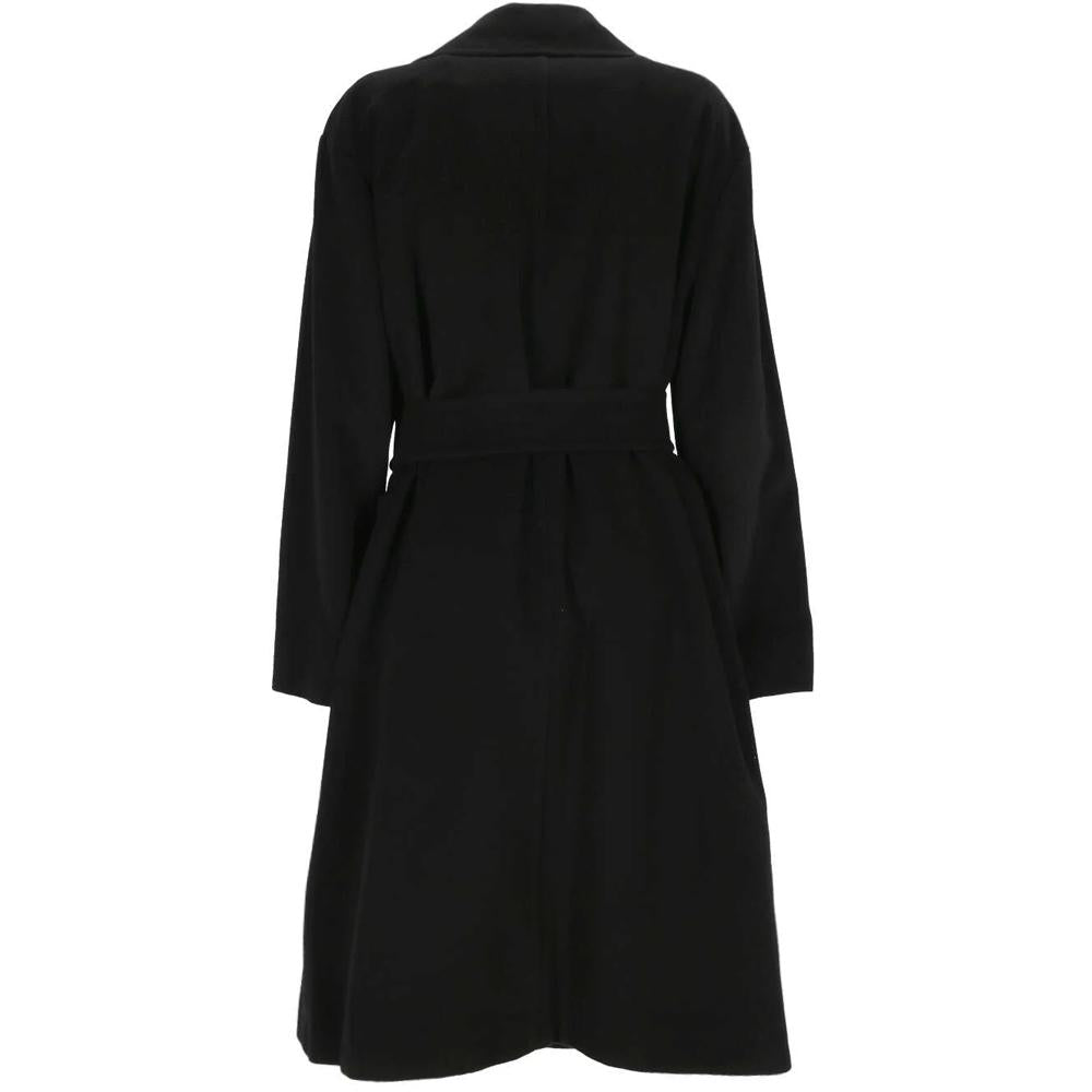Max Mara Belted Wool Coat Black 2360161439 013