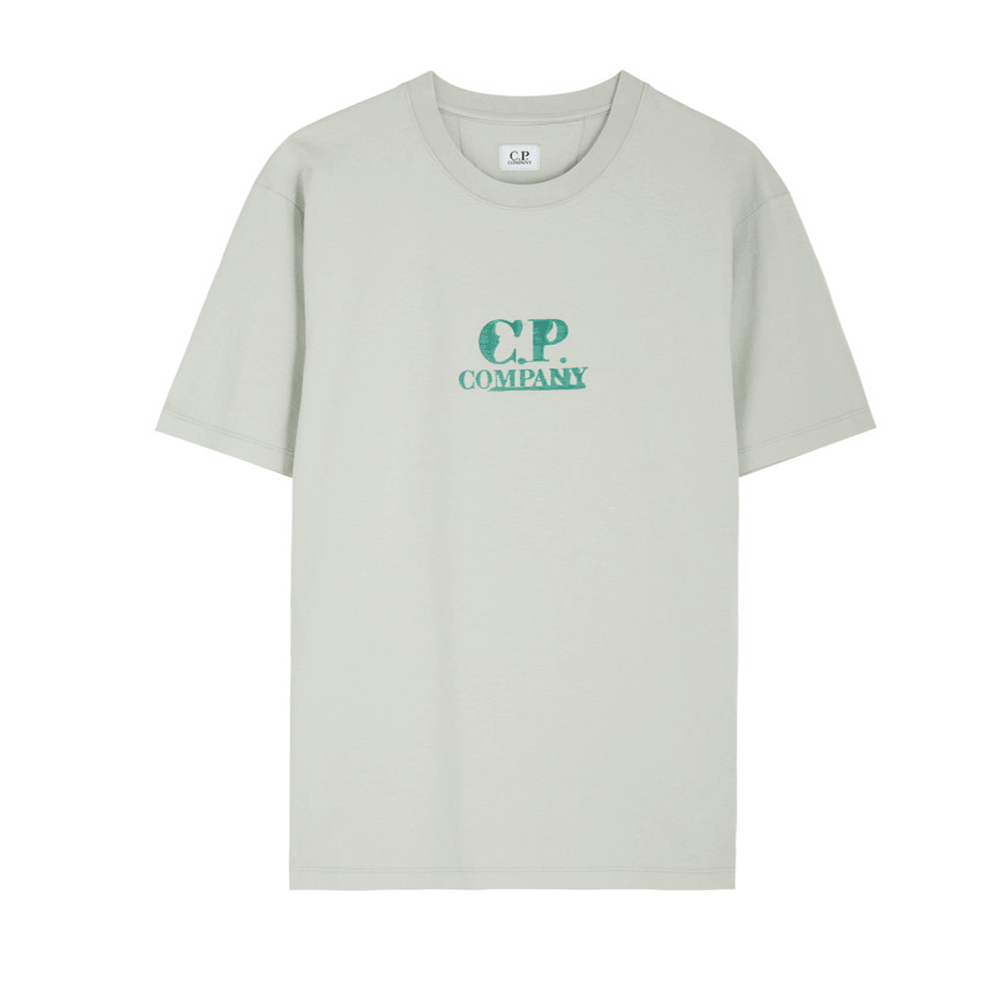 CP Company Blue-Gray Graphic Short Sleeve T-Shirt 18CMTS143A