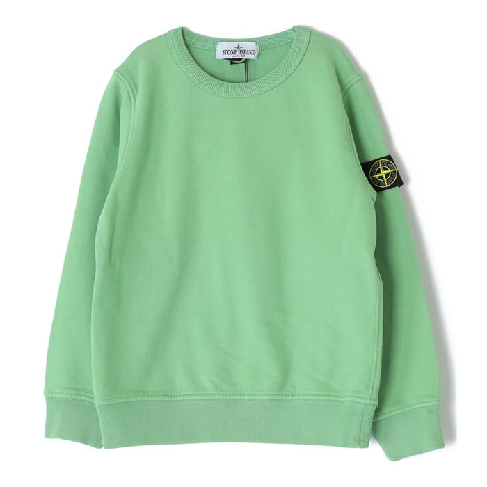 STONE ISLAND Green Logo Patch Sweatshirt Women Kids