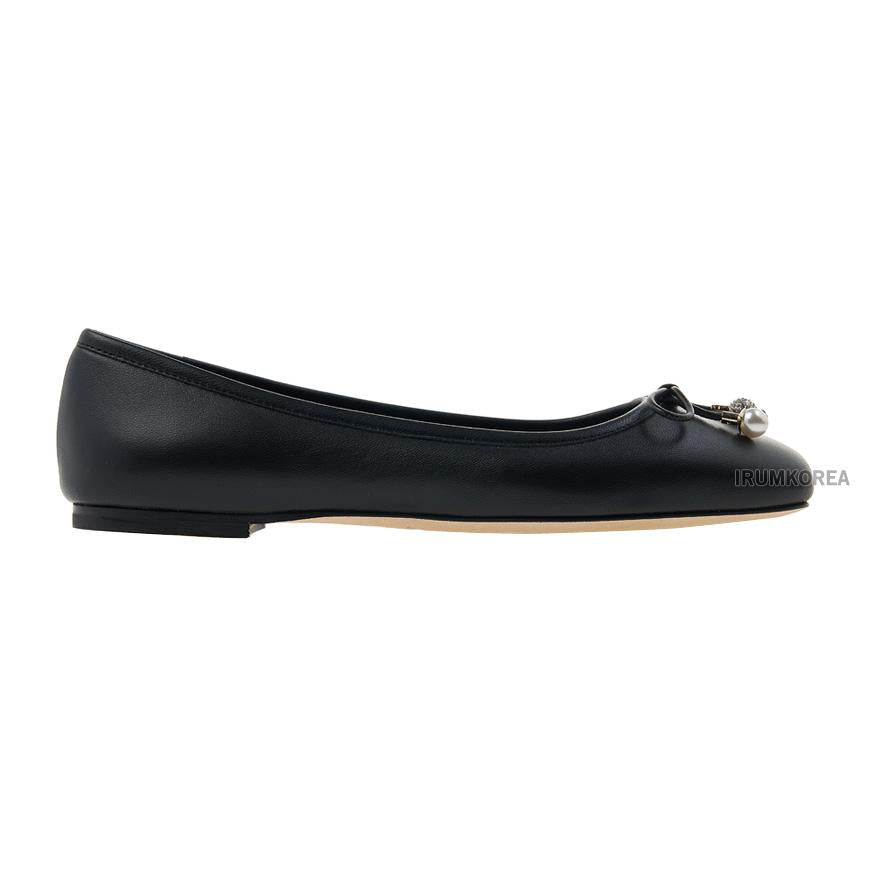 Jimmy Choo Black Nappa ELME Flat Women’s Shoes