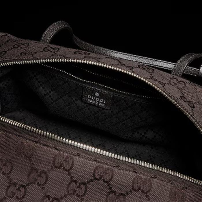 GUCCI Melrose Medium Boston Bag Brown Leather Shoulder Bag