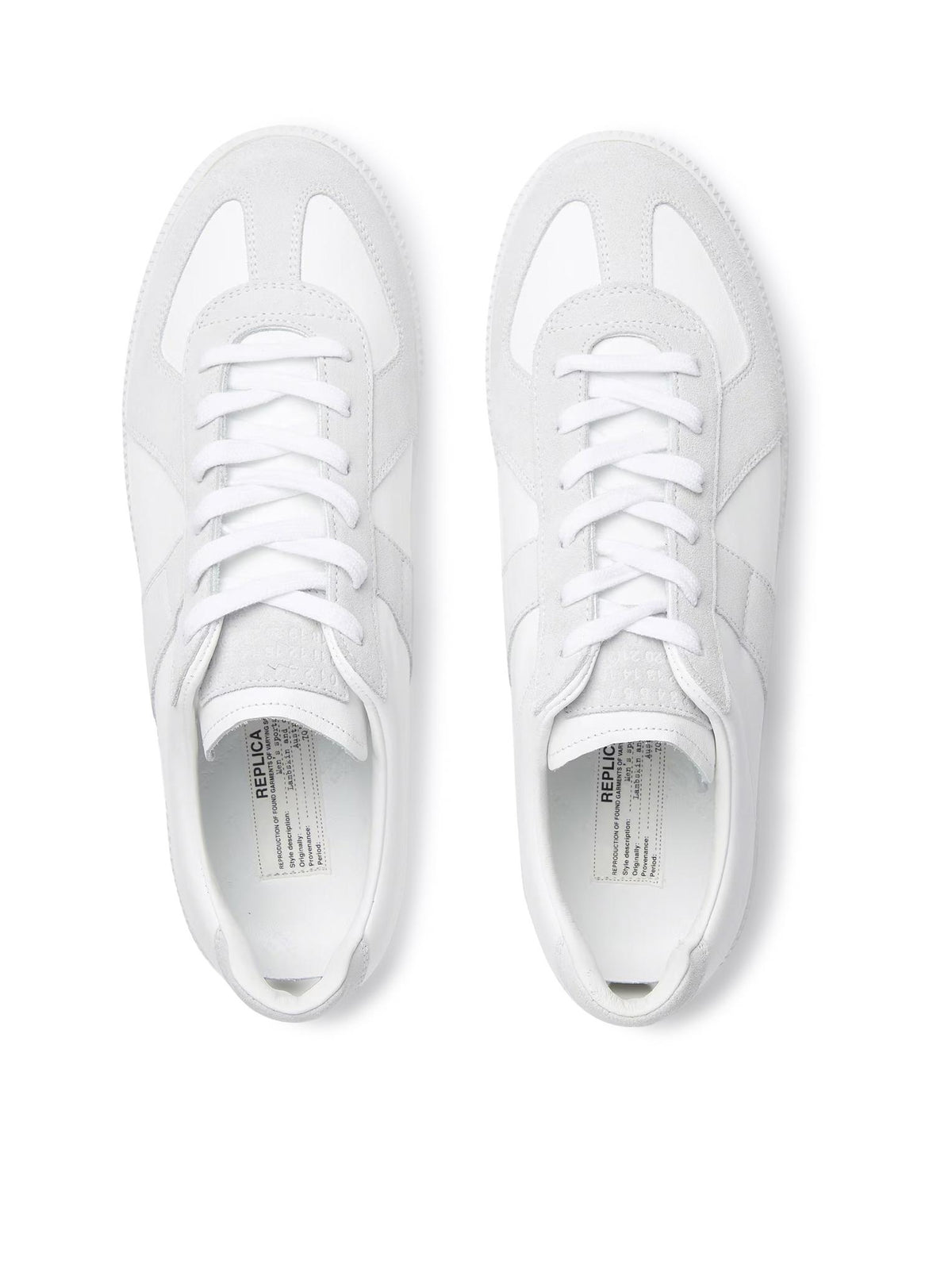 Maison Margiela Off White Leather Low Top Sneakers