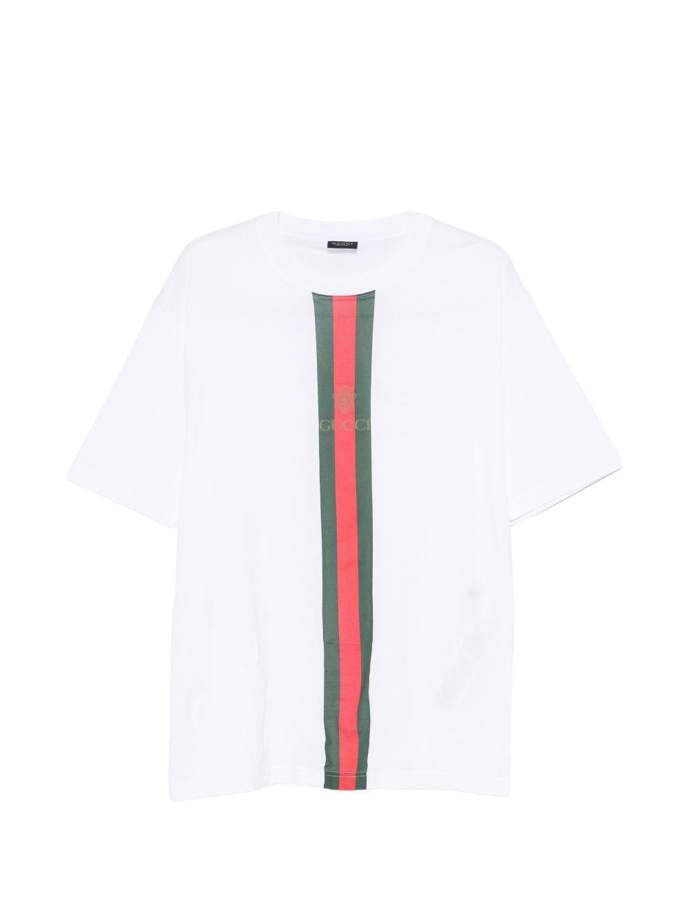 GUCCI Short Sleeve T-Shirt White Cotton Men's Top