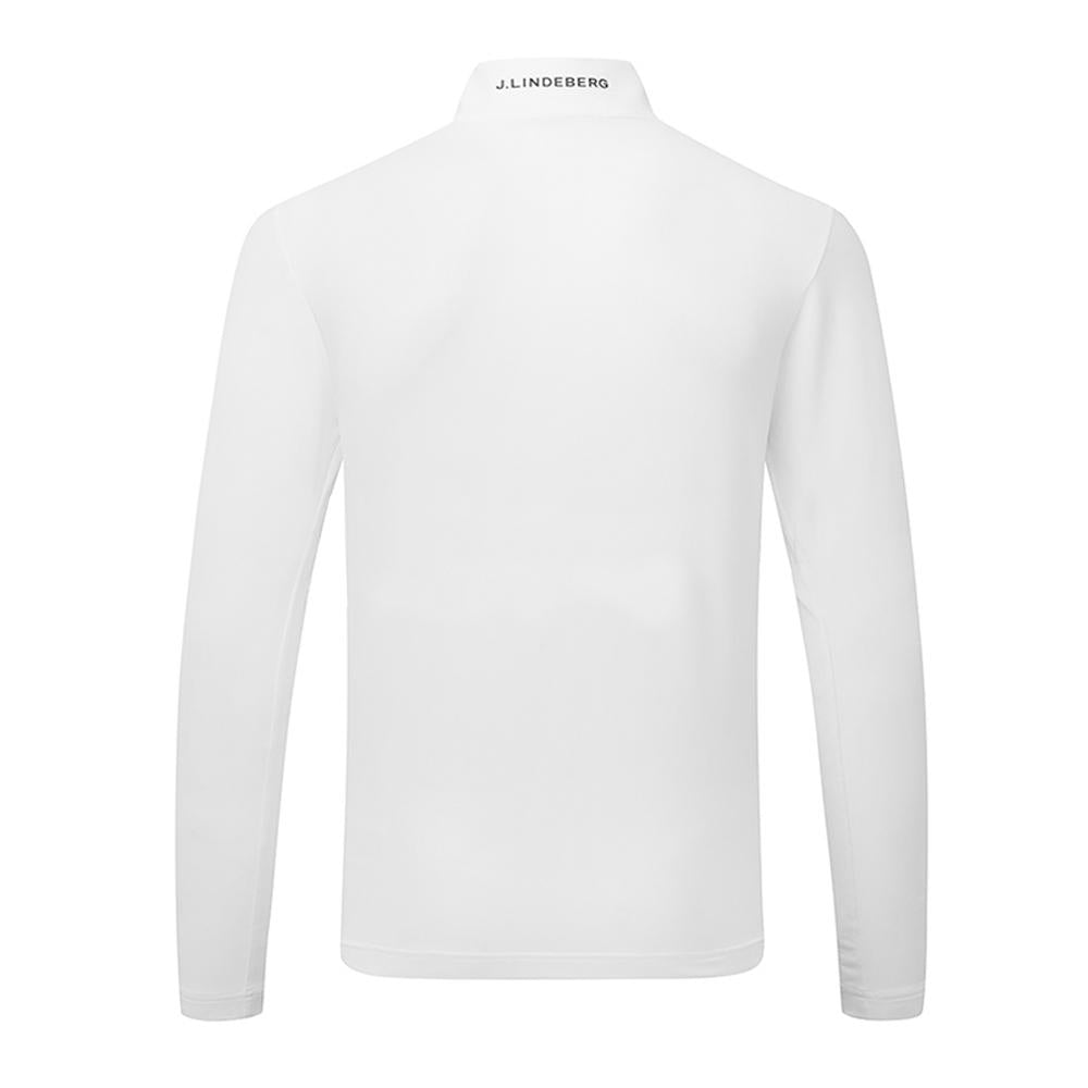 J LINDEBERG NUKE Logo Half-Zip T-Shirt Men’s White