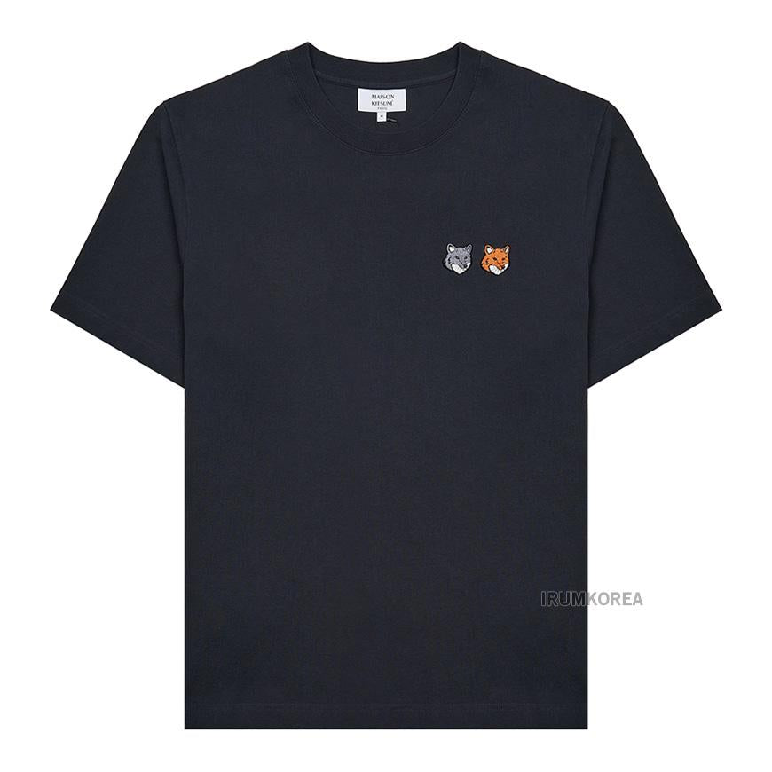Maison Kitsune Double Bold Fox Logo T-Shirt Men’s White Cotton