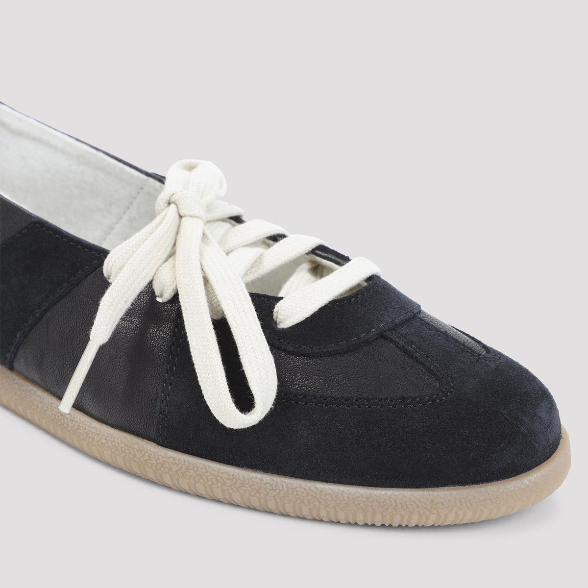 Maison Margiela Leather Flat Shoes Black Women’s Flats