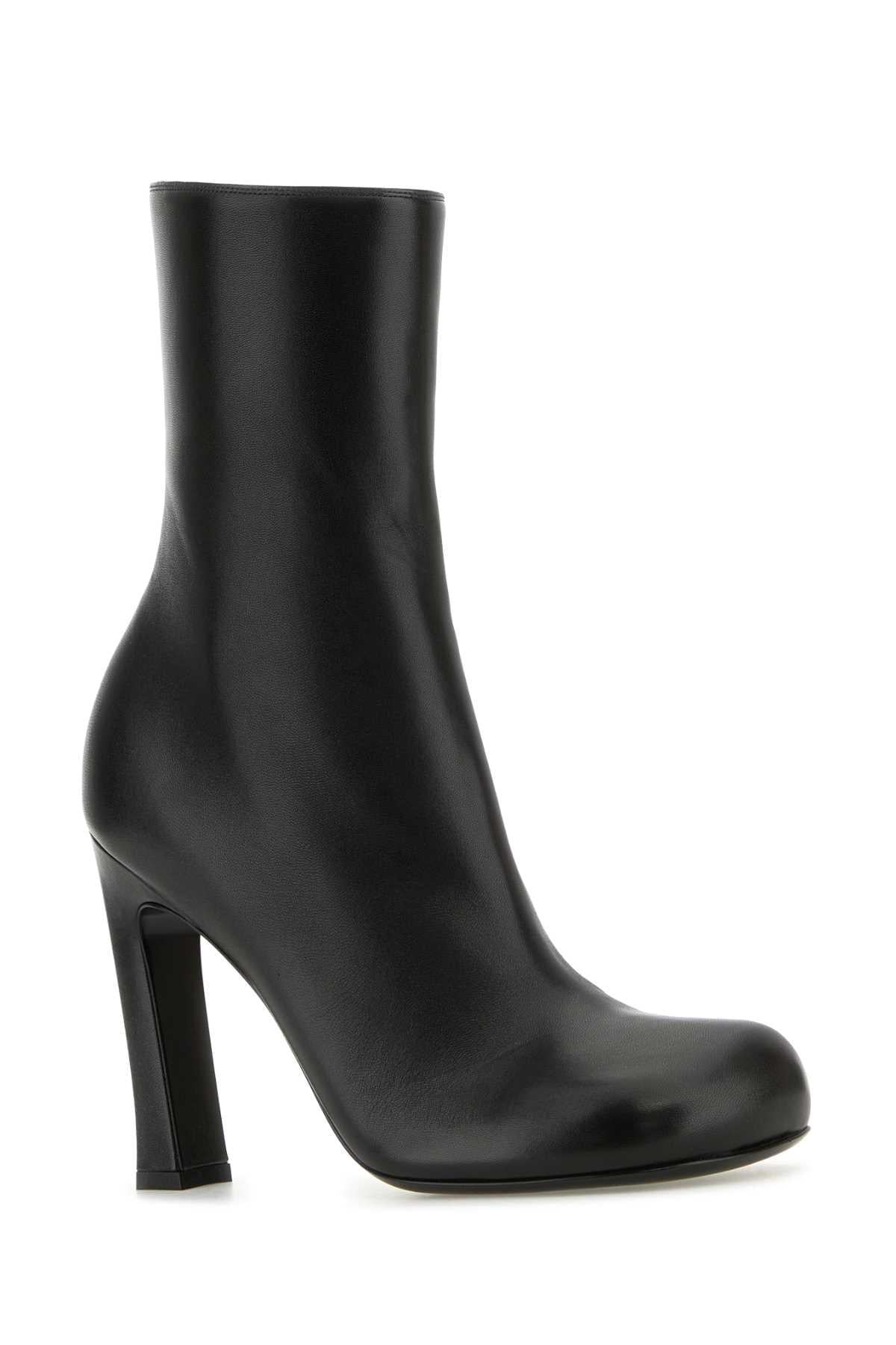 Bottega Veneta Black Leather Ankle Boots
