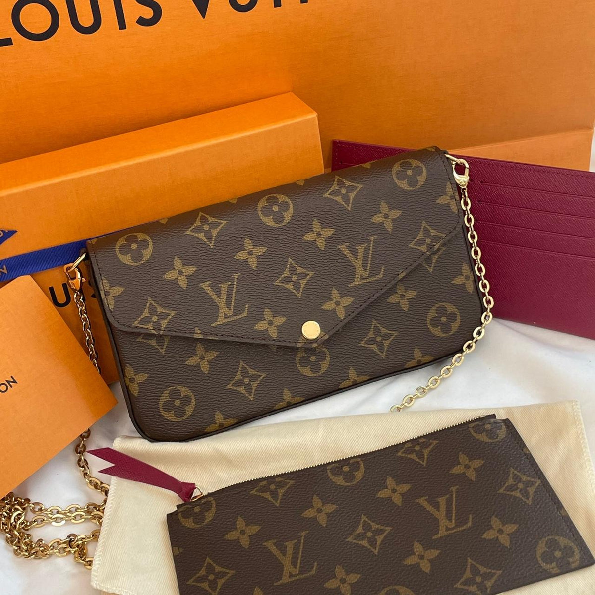 Louis Vuitton Monogram Pochette Felicie Tote Bag