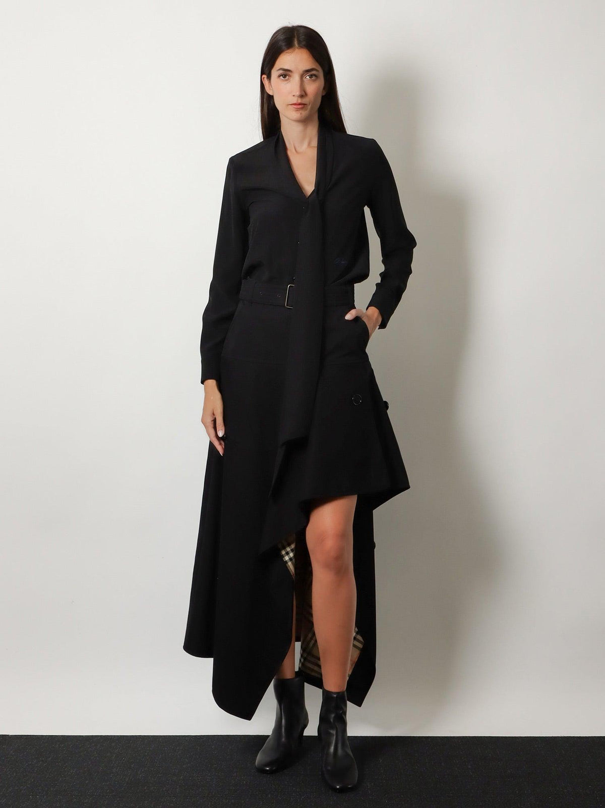 BURBERRY Long Sleeve Button-Up Shirt FW26 Black