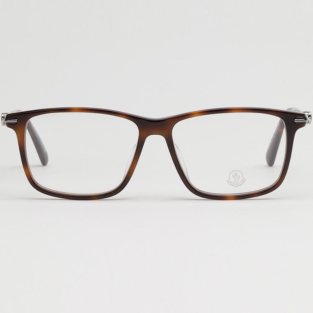 Moncler Tortoise Square Acetate Eyeglasses Asian Fit Unisex ML5205F 052