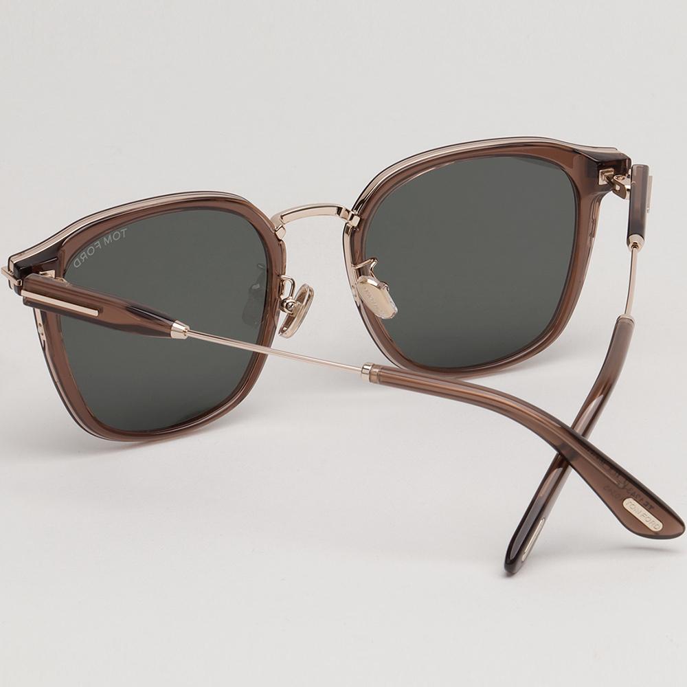 TOM FORD Transparent Brown Acetate Sunglasses Unisex Asian Fit TF1243 K 45A